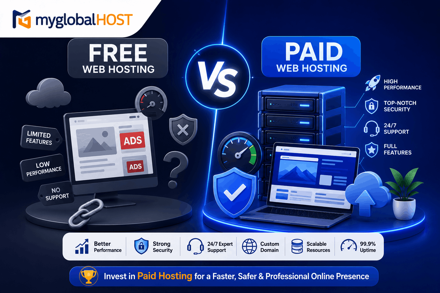 Free Web Hosting vs Paid Hosting India 1 Free Web Hosting vs Paid Hosting India: The Honest Difference (2026)