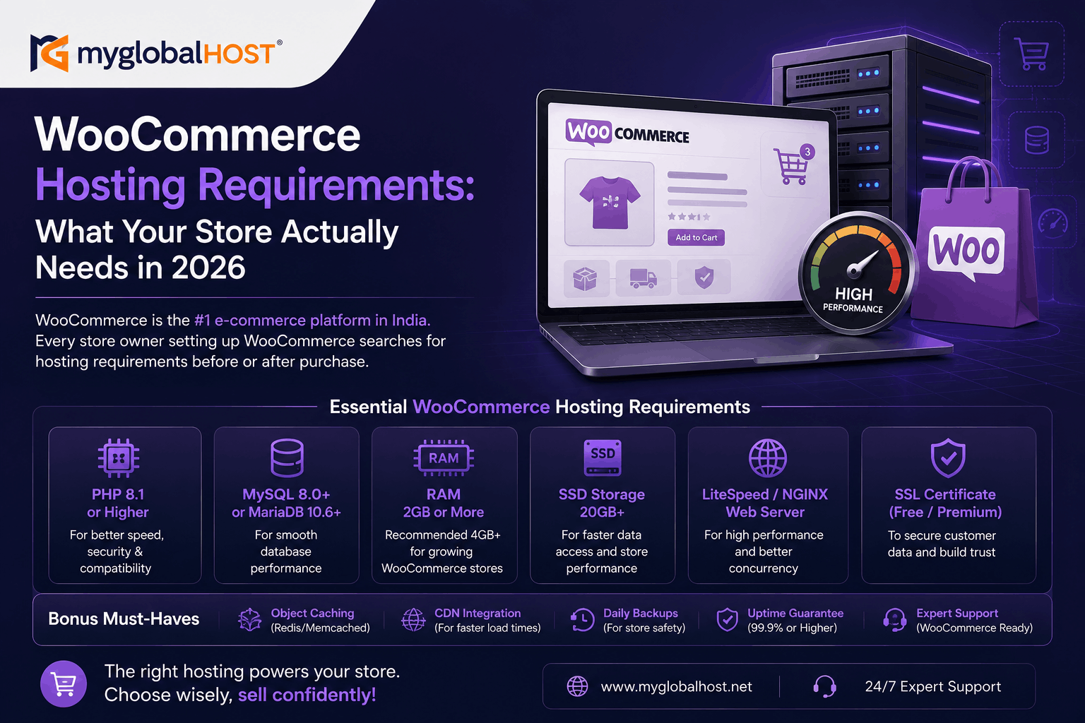 Understanding WooCommerce Hosting Requirements 1 Understanding WooCommerce Hosting Requirements | myglobalHOST